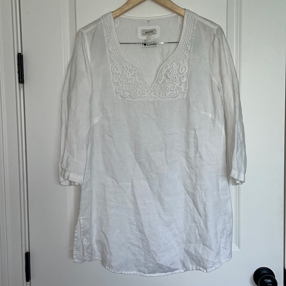 Malvin Women’s Linen Tunic White XL (12)